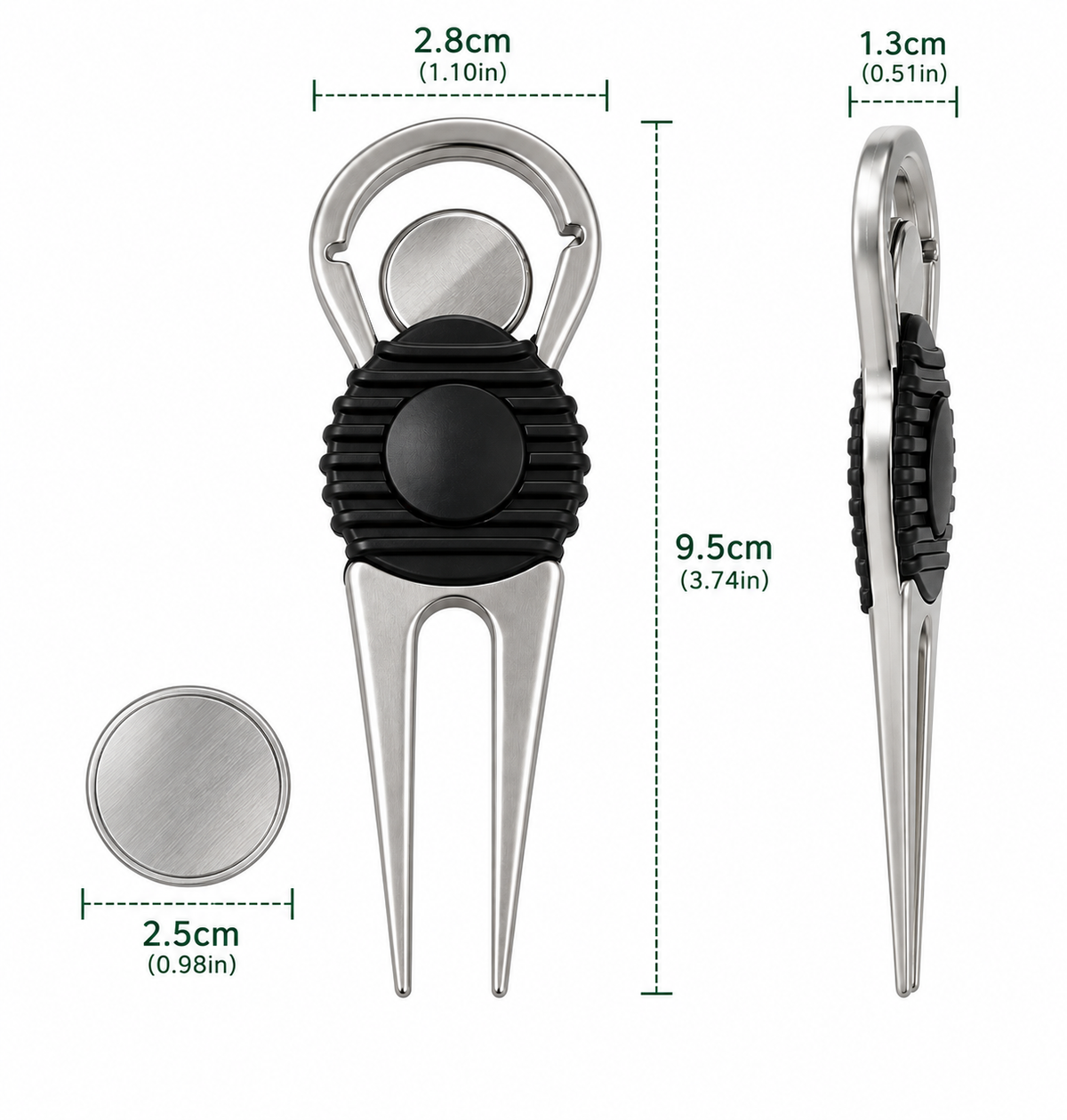 Golf Ball Marker Fork