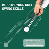 Golf Grip Swing Training Aid - Retractable Click Club Trainer Indoor Practice
